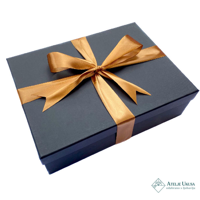 Atelje Ukusa Poklon Paket Crni Sa Mašnom PREMIUM I