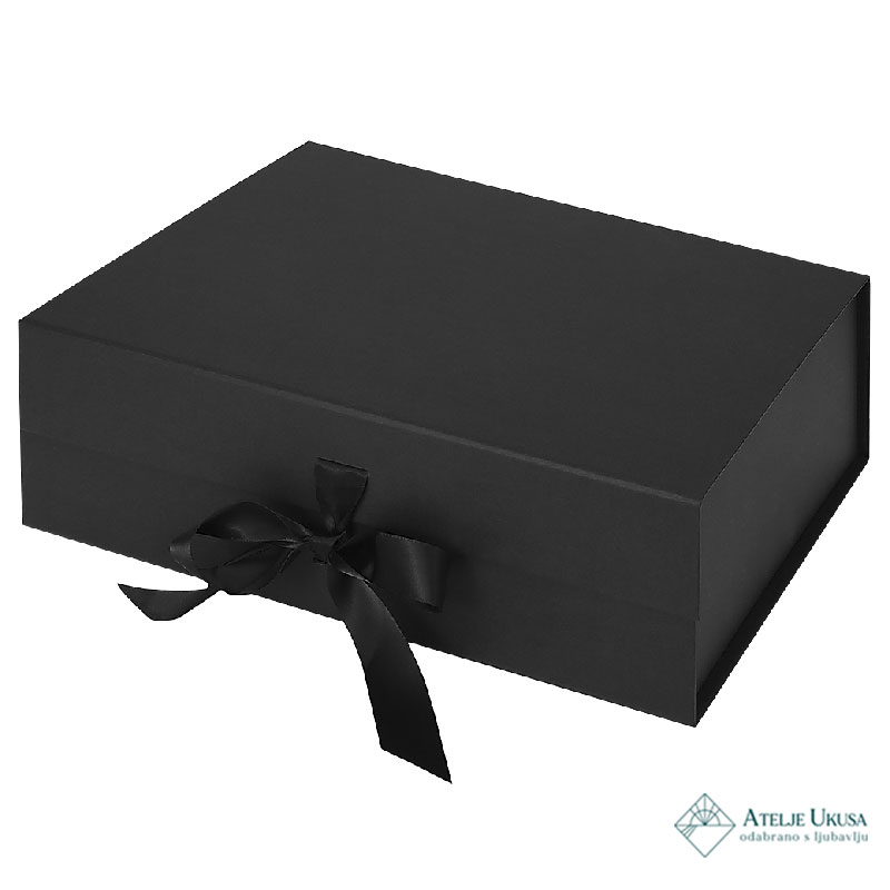Atelje Ukusa Poklon Paket Crni Sa Mašnom PREMIUM II