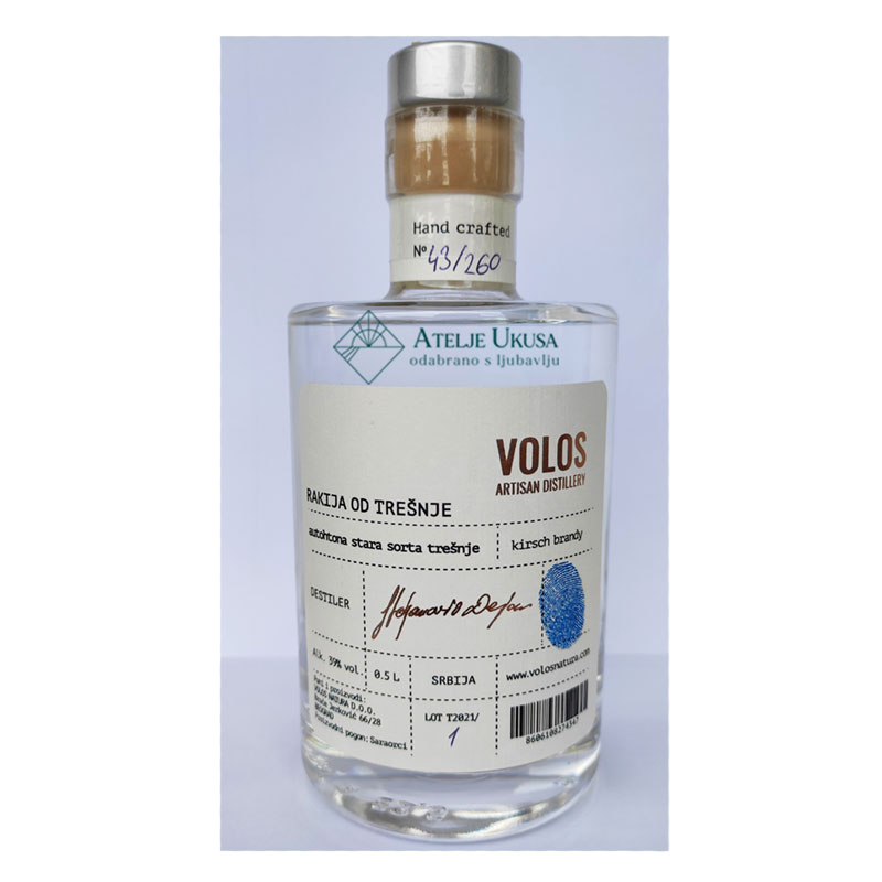 Volos Prirodna Rakija, Trešnja Autohtona Srpska 0,5l